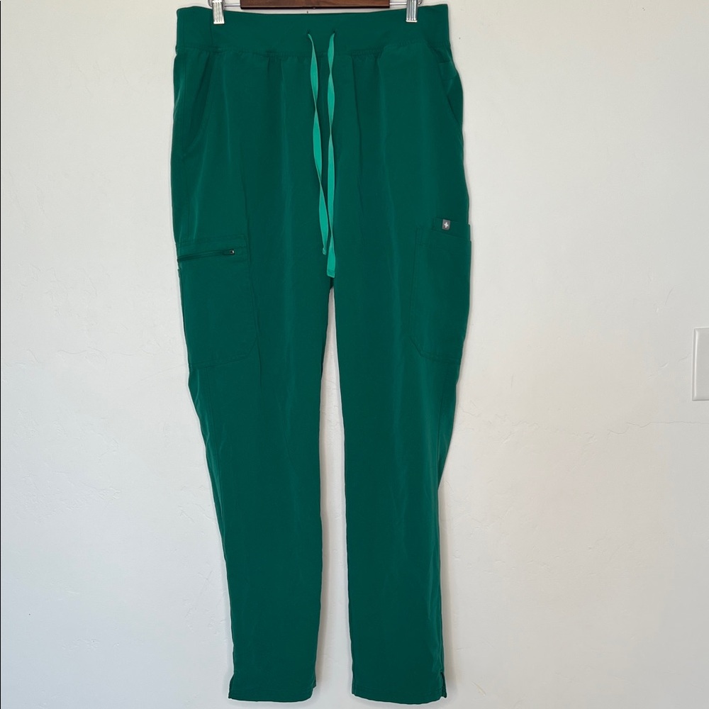 FIGS Straight-Leg Scrub Pants in Teal Green